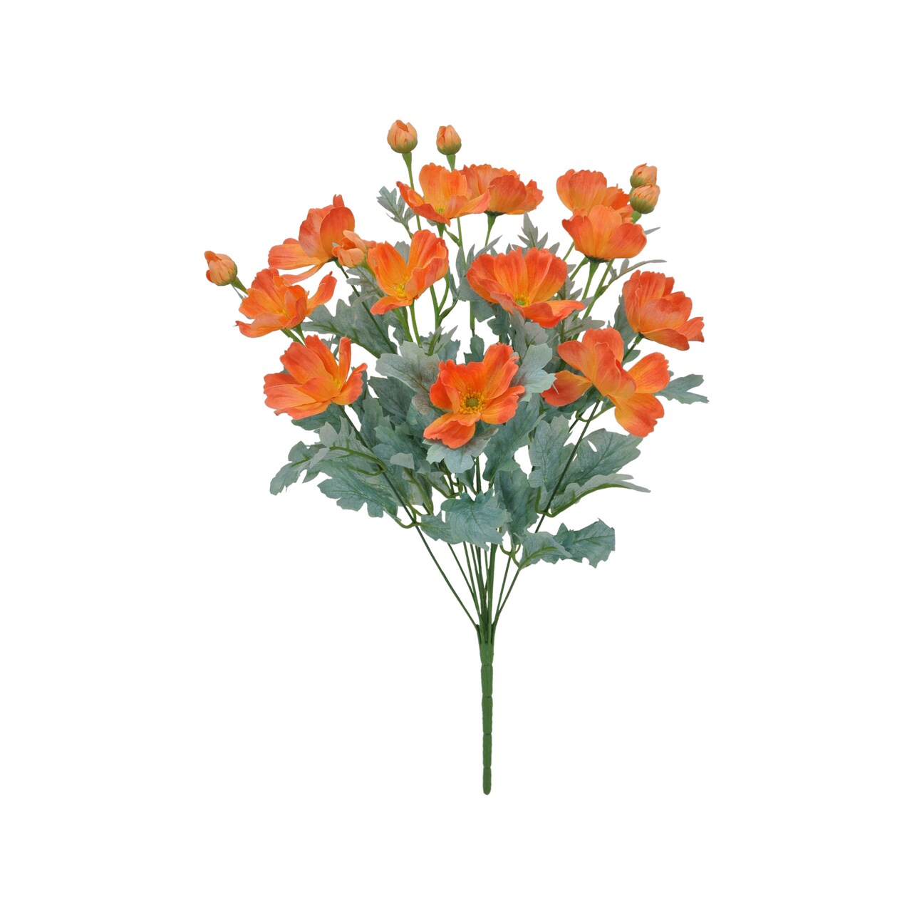 22" Artificial Orange Cosmos Bush – Faux Wildflowers for Wedding Bouquets, Centerpieces & Home Décor-84299-OR